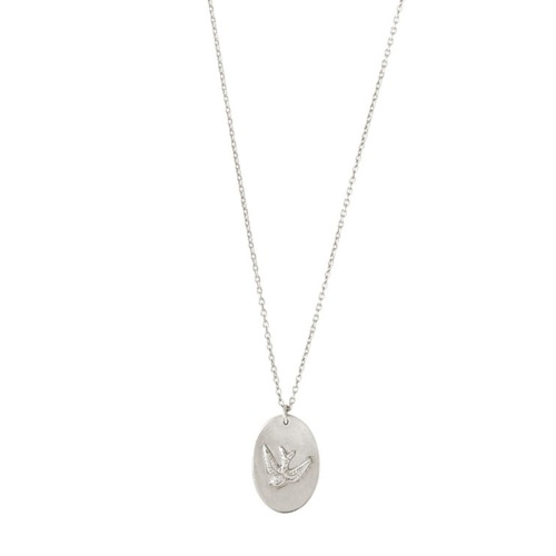 Collier a Beautiful Story Wonderful argent pendentif mdaille hirondelle