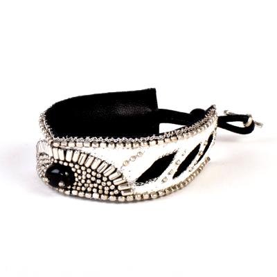 Bracelet Nahua Brandy Silver Black White