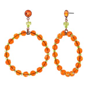 Boucles d'oreilles Konplott Bead Snake Jelly orange vert