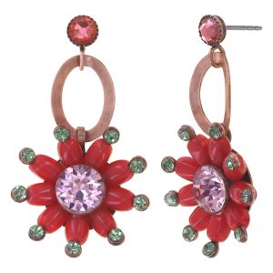 Boucles d'oreilles Konplott Daisy Riot red