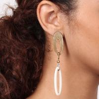 Boucles d'oreilles Nature Bijoux Ringo Star os et nacre