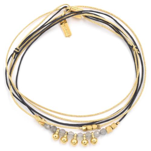 Bracelet By Garance Naomi doré marine Labradorite