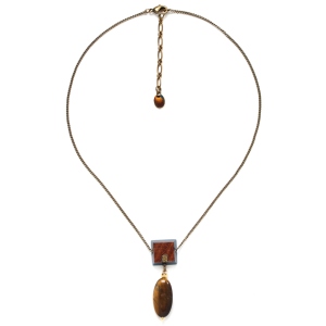 Collier Nature Bijoux Trinidad pendentif Oeil de Tigre