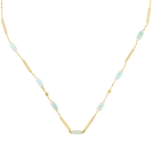 Sautoir ZAG Sophie doré Amazonite