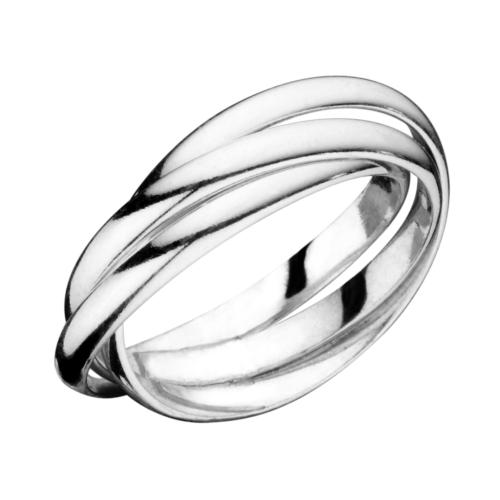 Bague Canyon argent 3 anneaux emmêlés taille 54