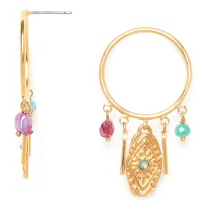 Boucles d'oreilles Franck Herval Marta anneau & pampilles