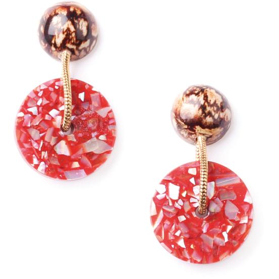 Boucles d'oreilles Nature Bijoux Cappuccino Disque