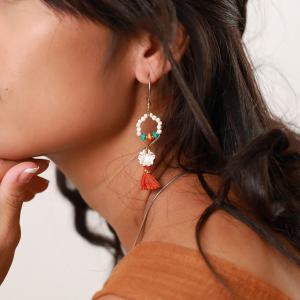 Boucles d'oreilles Nature Bijoux Formentera grand crochet