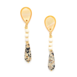 Boucles d'oreilles Nature Bijoux Karakorum perles & goutte