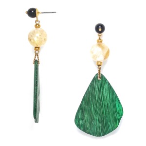 Boucles d'oreilles Nature Bijoux Wild Leaves feuille de bois