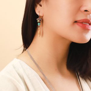 Boucles d'oreilles Nature Bijoux Zapatera mini perles