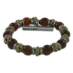 Bracelet Konplott extensible Free Spirit marron small