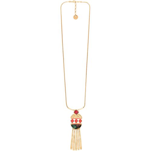 Collier Taratata Rose Bonbon doré rouge
