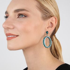 Boucles d'oreilles Konplott Festival de luxe bleues