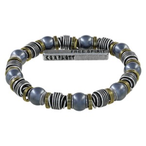 Bracelet Konplott extensible Free Spirit gris small