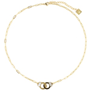 Collier ZAG Vanessa doré Nacre blanche 