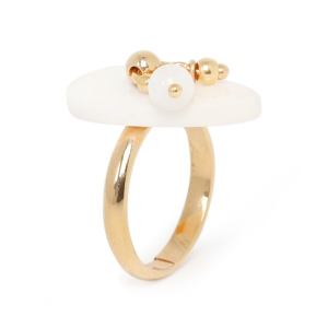 Bague Nature Bijoux Ivory Nacre à pampilles