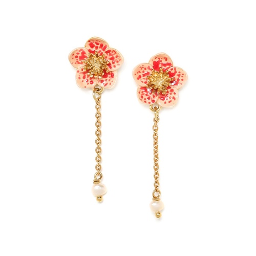 Boucles d'oreilles Franck Herval Dafne poussoir chaine