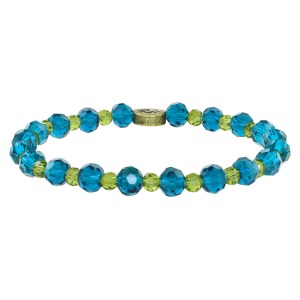 Bracelet Konplott extensible Bead Snake Jelly bleu vert