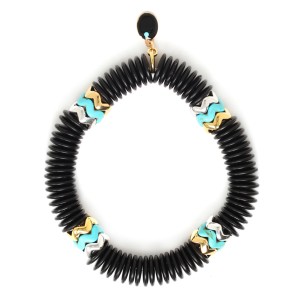 Bracelet Nature Bijoux Lagon noir extensible gros