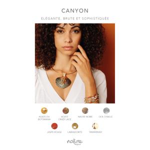 Boucles d'oreilles Nature Bijoux Canyon nacre noire & grappe