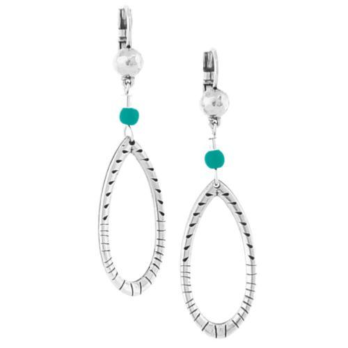 Boucles d'oreilles Shabada Timeless petit anneau turquoise