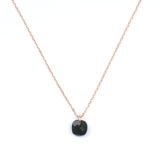 Collier Senzou New Brio Or rose et Onyx