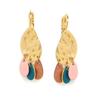 Boucles d'oreilles Franck Herval Eva dormeuses 3 pampilles