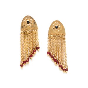 Boucles d'oreilles Franck Herval Melany chaine asymétrique