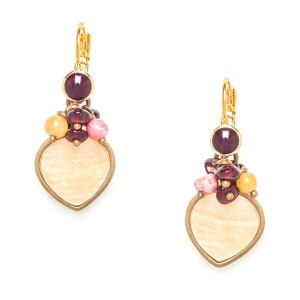 Boucles d'oreilles Nature Bijoux Gardenia pampille Capiz