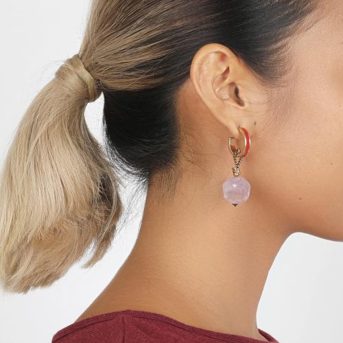 Boucles d'oreilles Nature Bijoux Melting Pot Améthyste facettée