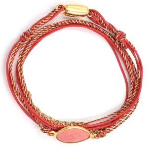 Bracelet By Garance Rita doré rouge Corail rose