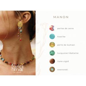 Boucles d'oreilles Franck Herval Manon dormeuses