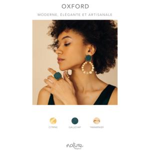 Boucles d'oreilles Nature Bijoux Oxford poussoir en Tamarinier