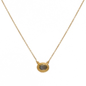 Collier LuckyTeam pendentif Labradorite ovale