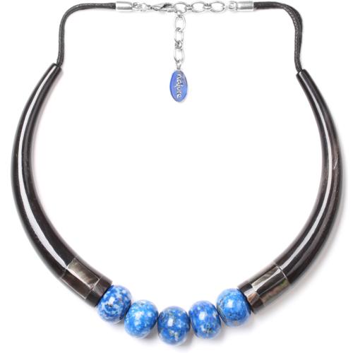 Collier Nature Bijoux Deep blue trompes