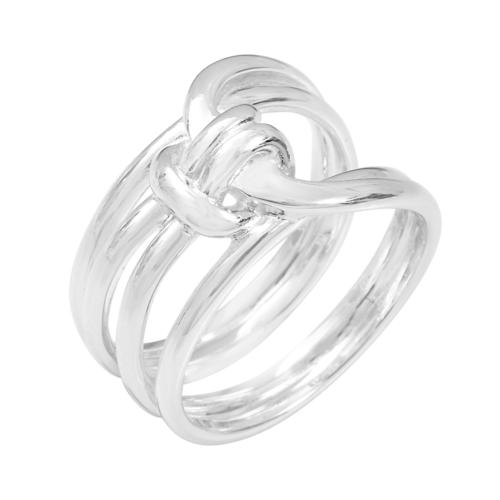 Bague Canyon argent fils emmls dont un plat en forme de ganse taille 54