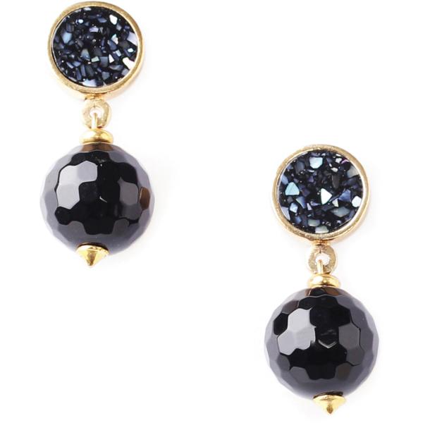 Boucles d'oreilles Nature Bijoux Black Light Perle ronde 