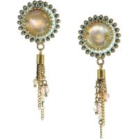 Boucles d'oreilles Franck Herval Madeline poussoir pompon