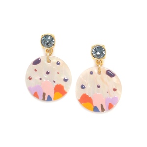 Boucles d'oreilles Franck Herval Rosy poussoir petit modèle