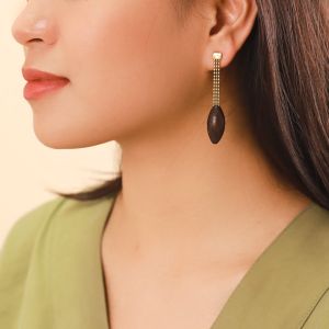 Boucles d'oreilles Nature Bijoux Grace longue chaine