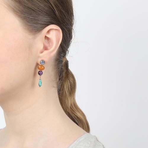 Boucles d'oreilles Nature Bijoux Minera Top 3 pierres