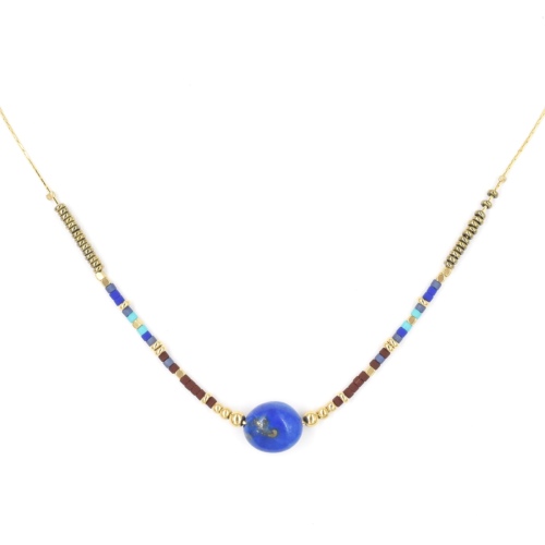 Collier ZAG Roma dor Pierre Lapis-Lazuli