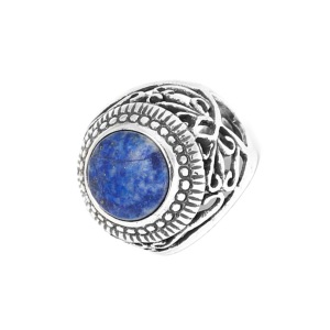 Bague Nature Bijoux Samarcande Lapis chevalière T56