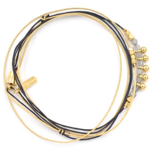 Bracelet By Garance Naomi doré marine Labradorite