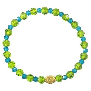 Bracelet Konplott extensible Bead Snake Jelly vert bleu