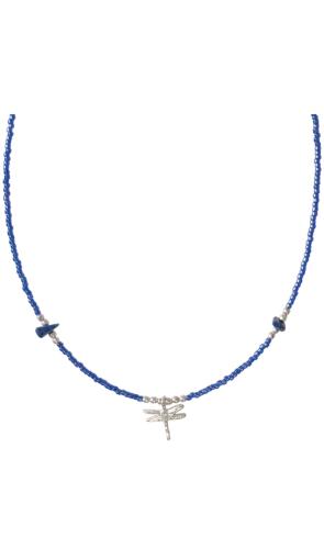 Collier a Beautiful Story Wildflower argenté Pierre Lapis-Lazuli