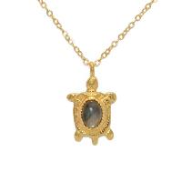 Collier LuckyTeam pendentif Tortue et Labradorite