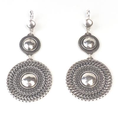 Boucles d'oreilles Shabada Esperanza 2 médailles argentées