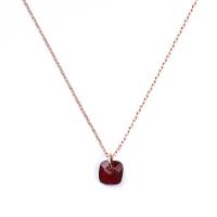 Collier Senzou New Brio Or rose et Grenat 